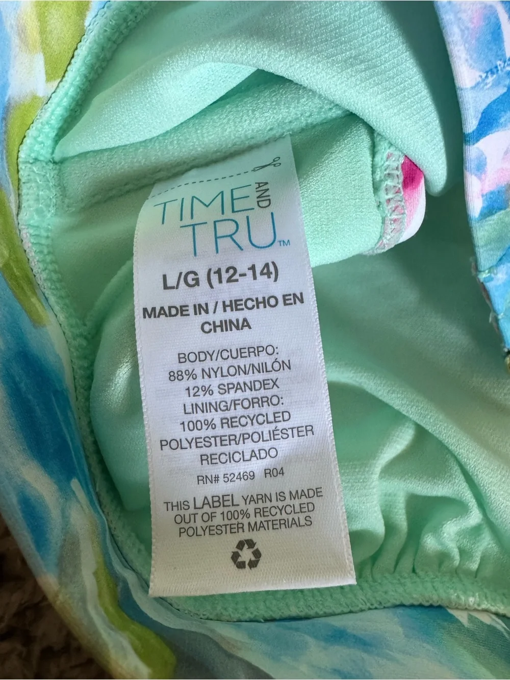 Women’s Multicolor Tie-Front One-Piece Swimsuit
